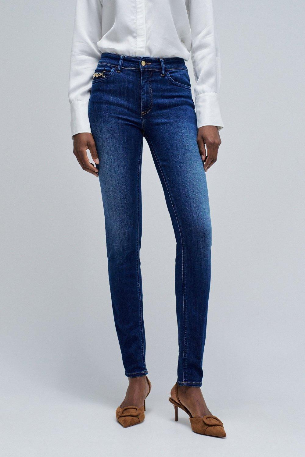 Destiny Push Up Skinny Jeans&nbsp;, Navy, medium