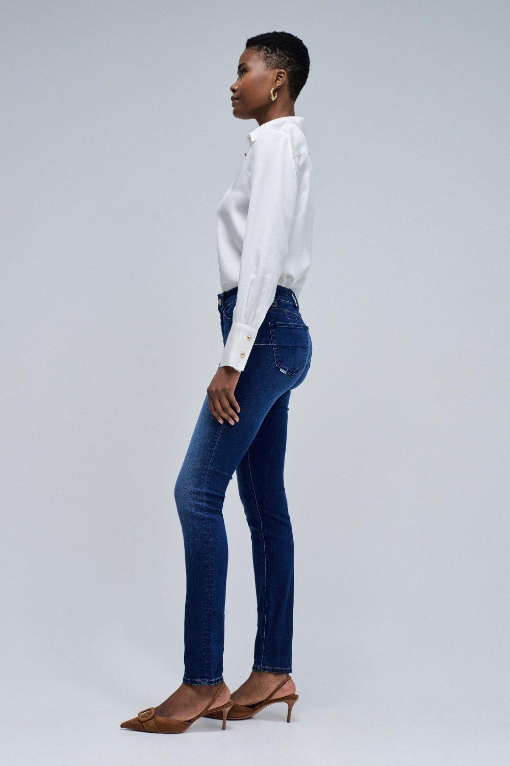 Destiny Push Up Skinny Jeans&nbsp;, Navy, medium