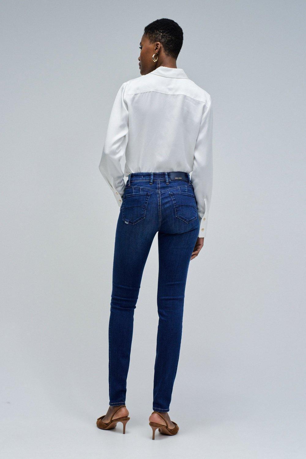 Destiny Push Up Skinny Jeans&nbsp;, Navy, large image number 3
