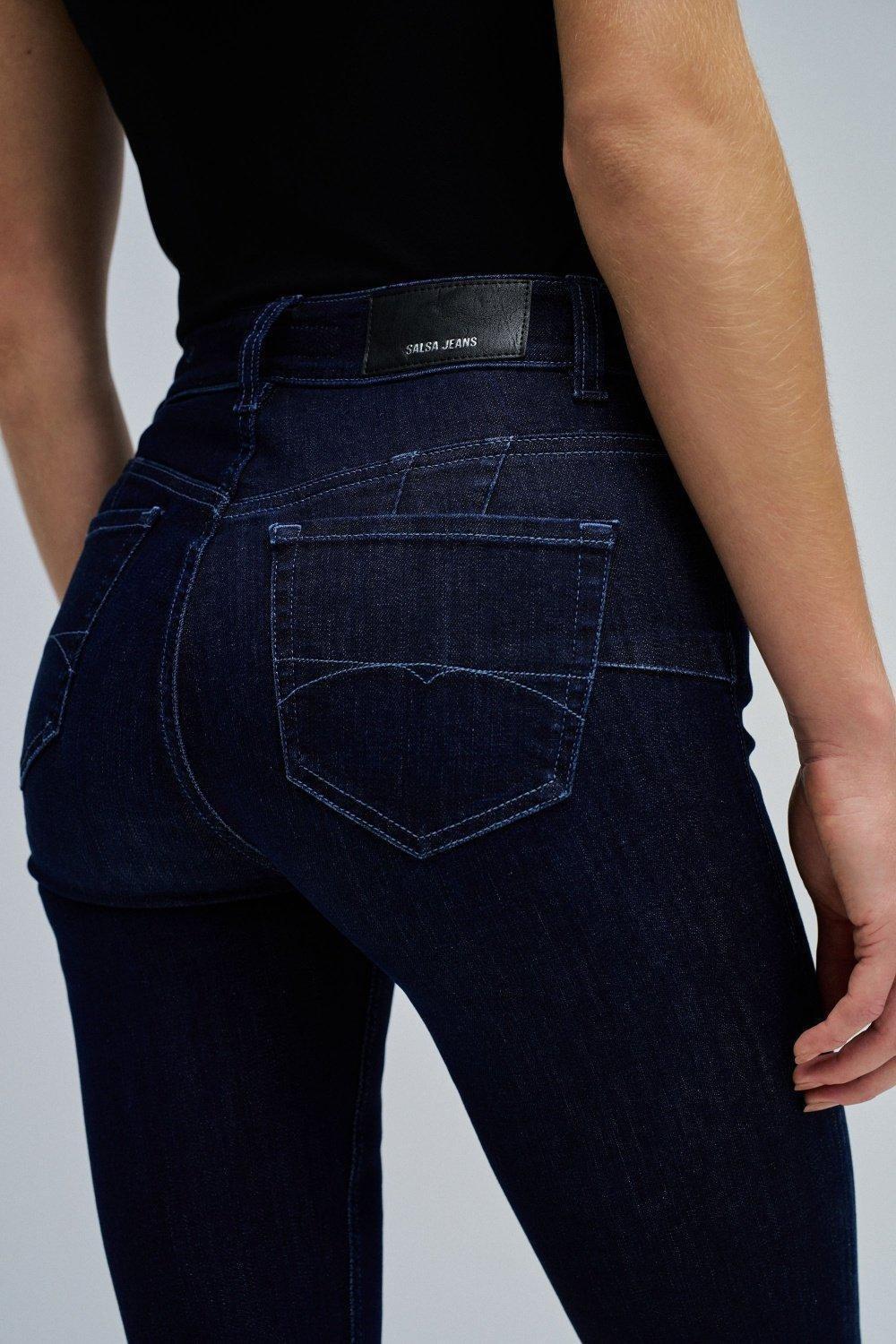 Destiny Push Up Skinny Jeans&nbsp;, Dark Blue, large image number 4