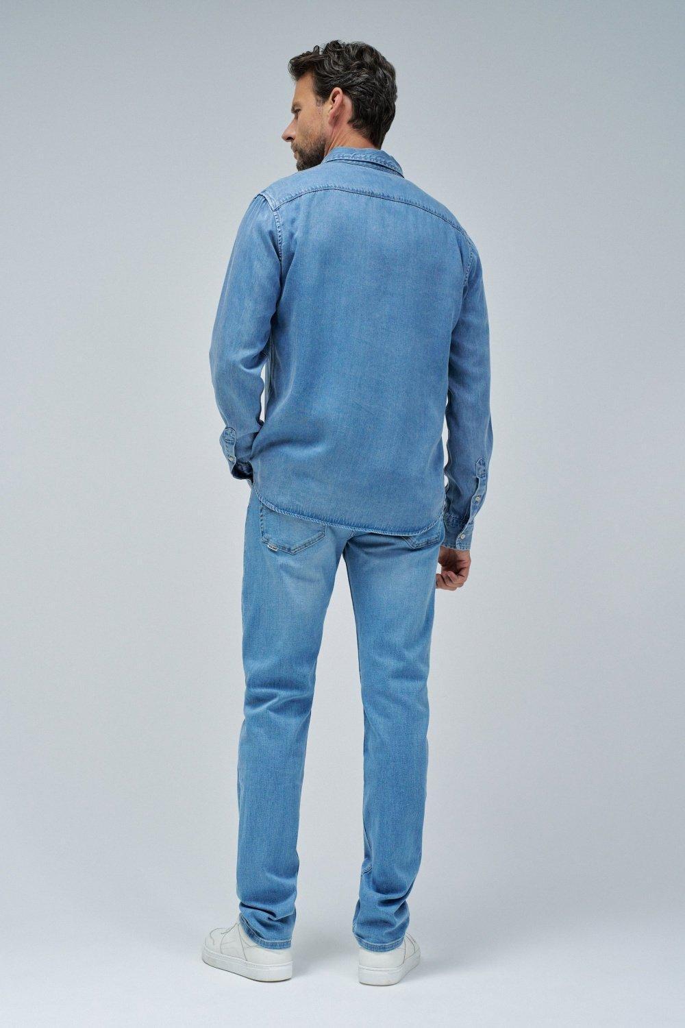 Blue Shirt In Lightdenim, , large image number 3