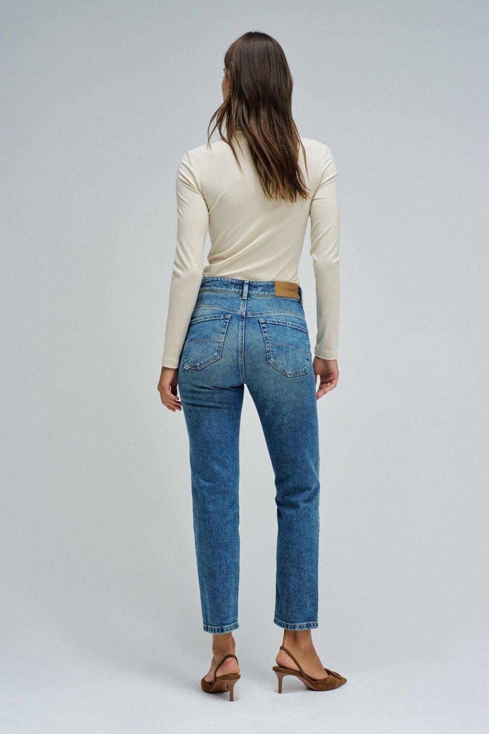 Faith Push In Cropped Slim Jeans, Blue, large image number 3