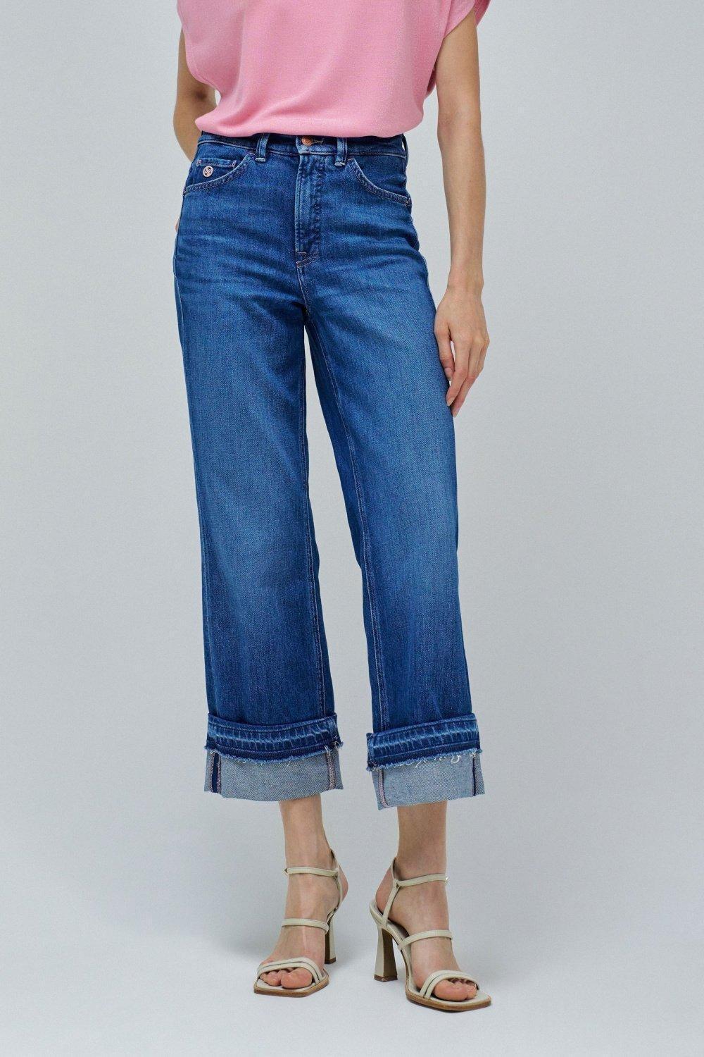 Faith Straight W/ Ripped Hem, Blue, medium