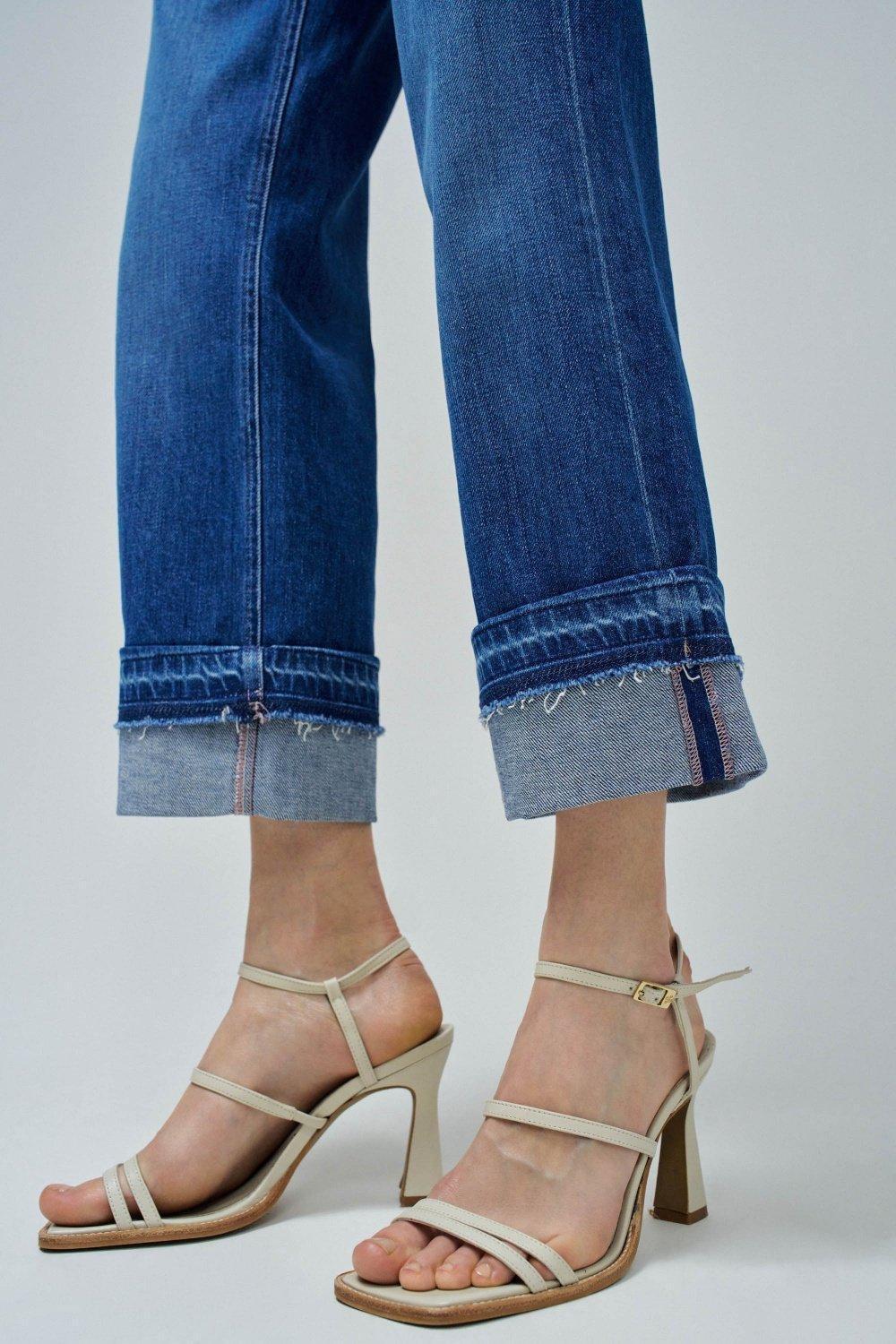 Faith Straight W/ Ripped Hem, Blue, large image number 4