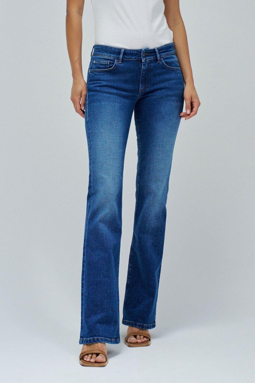 Navy Wonder Push Up Bootcut Jeans, , large image number 0