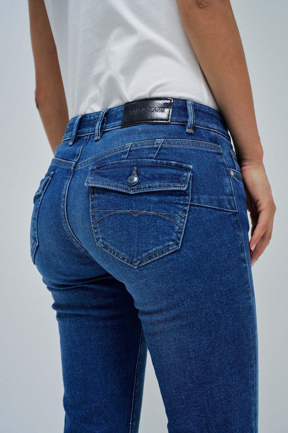 Navy Wonder Push Up Bootcut Jeans, , large image number 4
