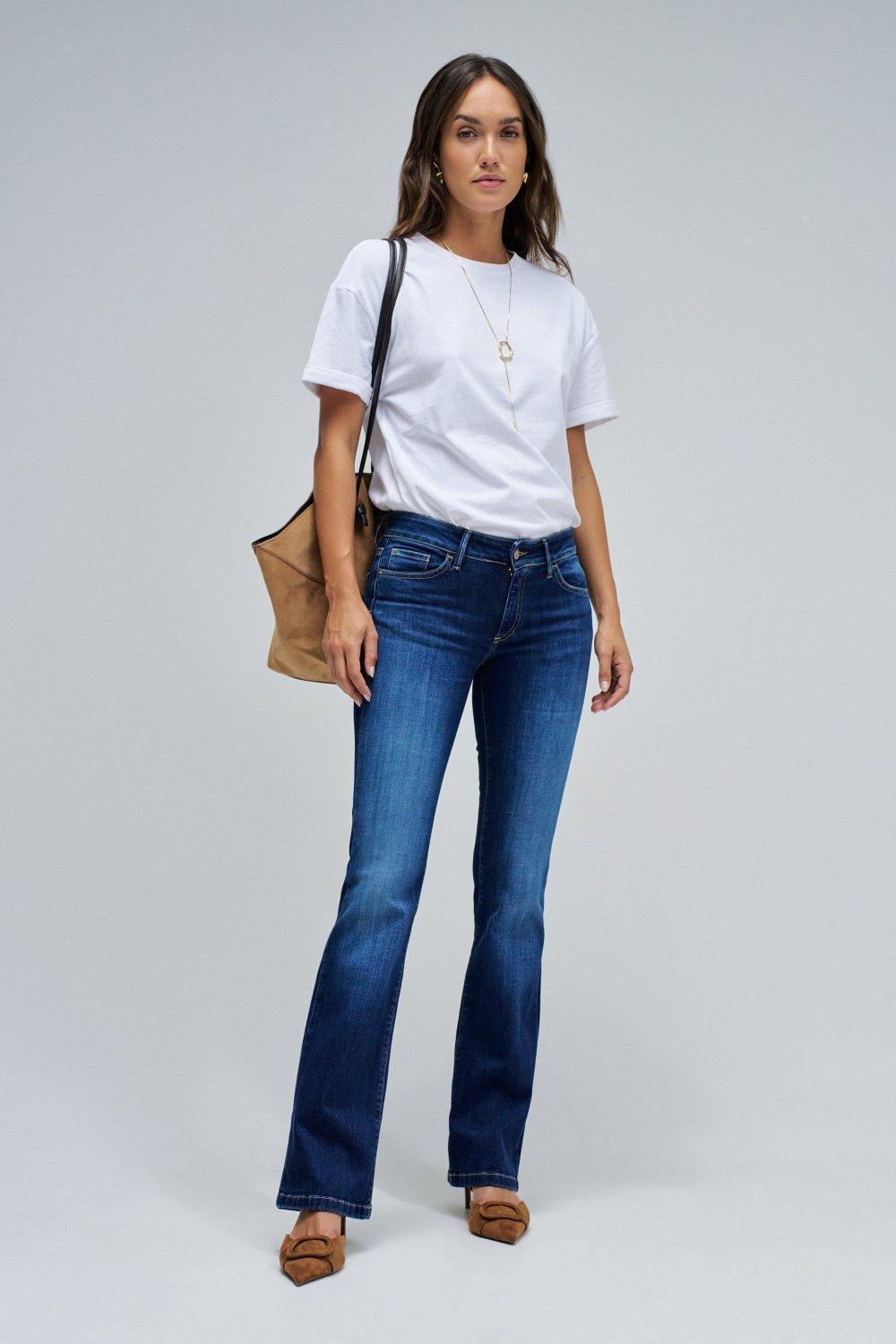 Wonder Push Up Bootcut Jeans, Blue, medium