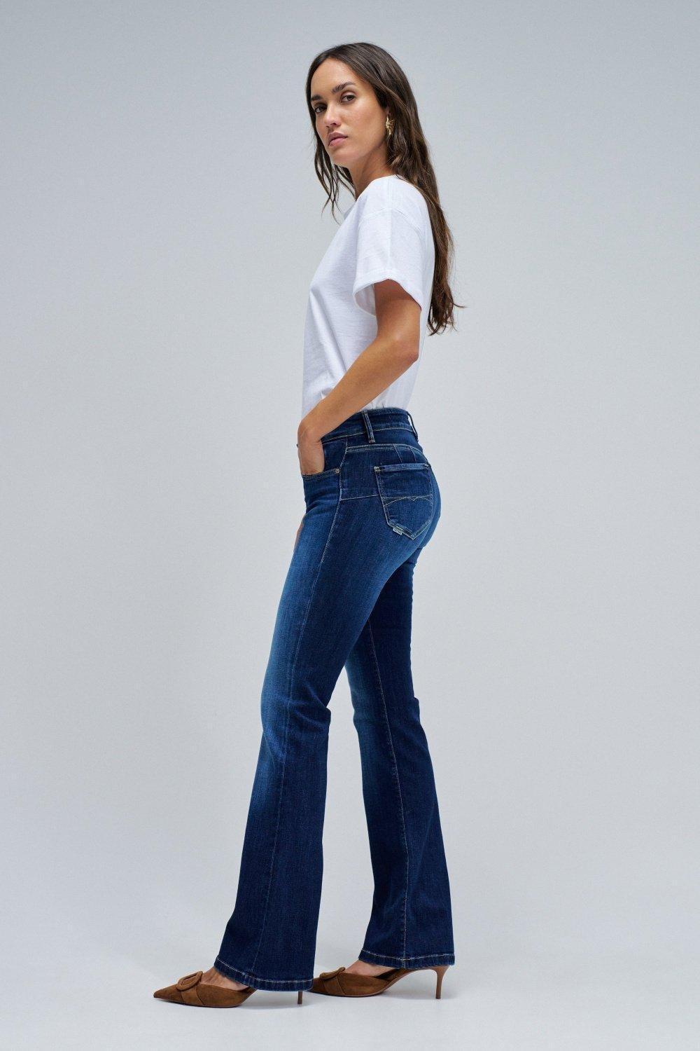 Wonder Push Up Bootcut Jeans, Blue, medium