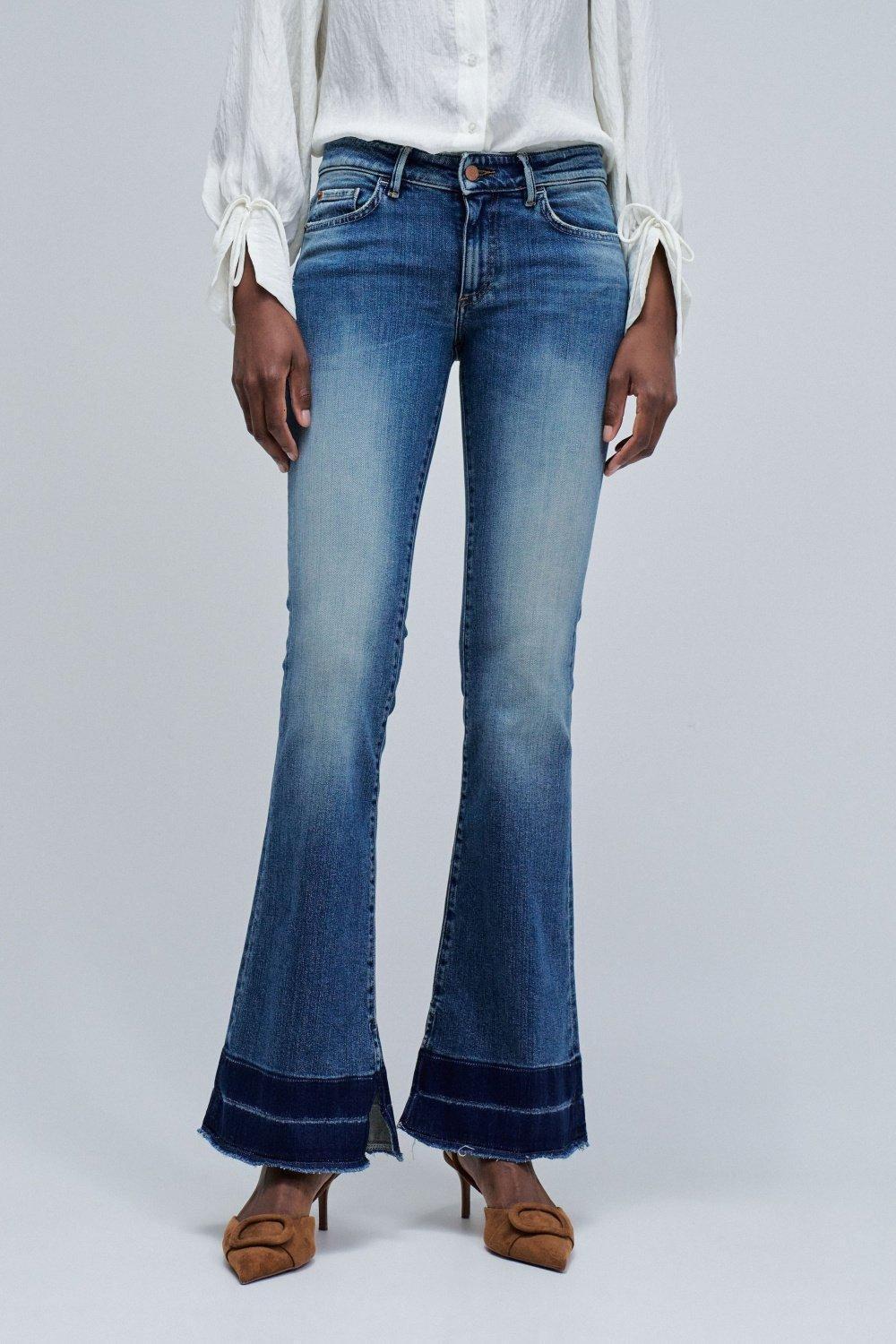 Wonder Push Up Flare Jeans, Navy, large image number 0