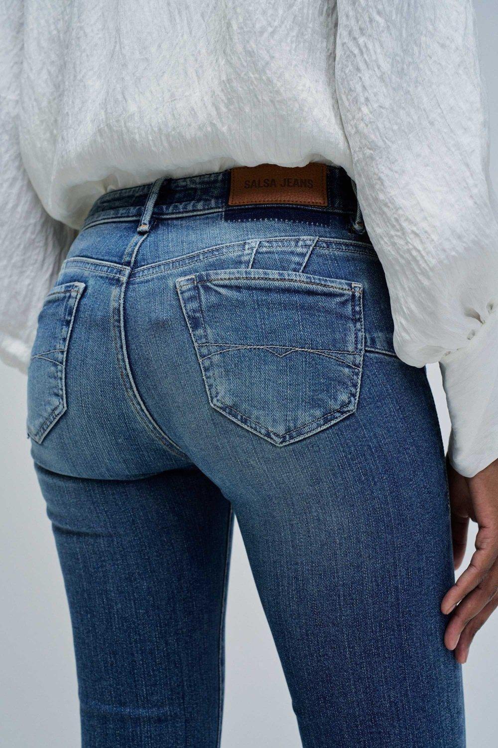 Wonder Push Up Flare Jeans, Navy, large image number 4