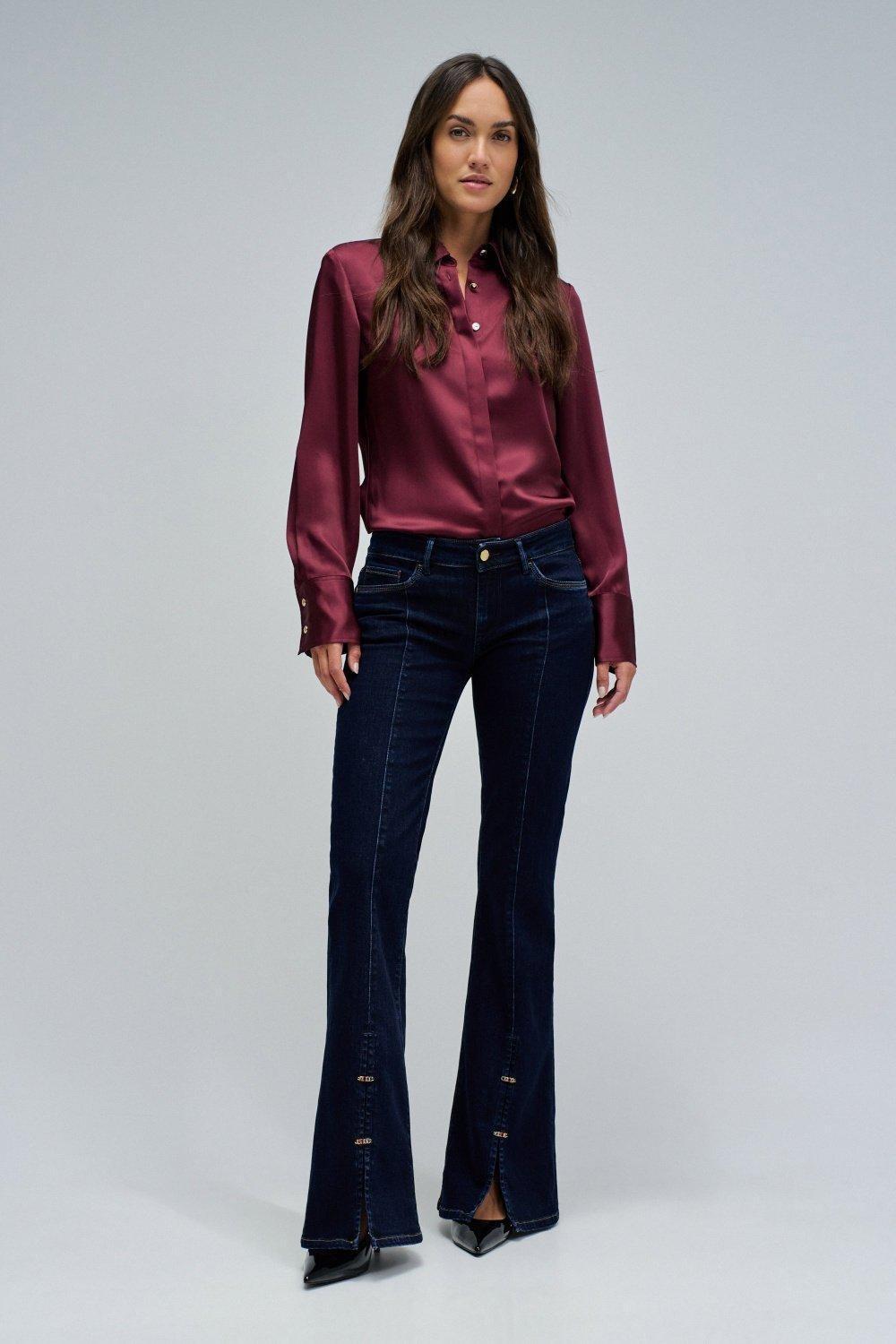 Wonder Push Up Flare Jeans, Navy, medium