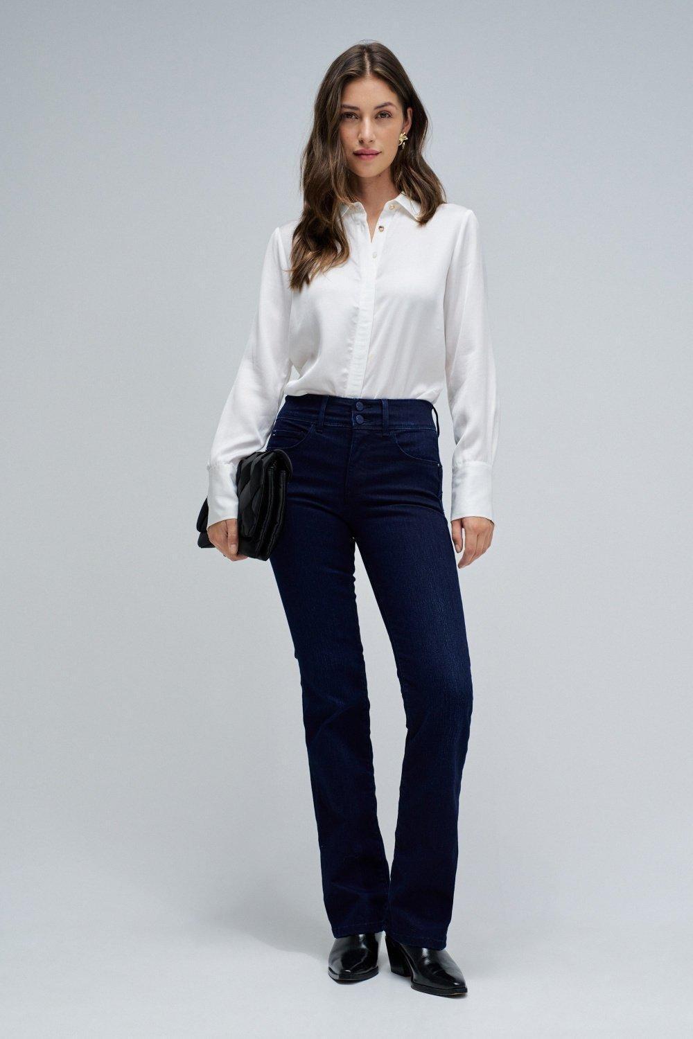 Secret Push In Bootcut Jeans, Navy, large image number 1