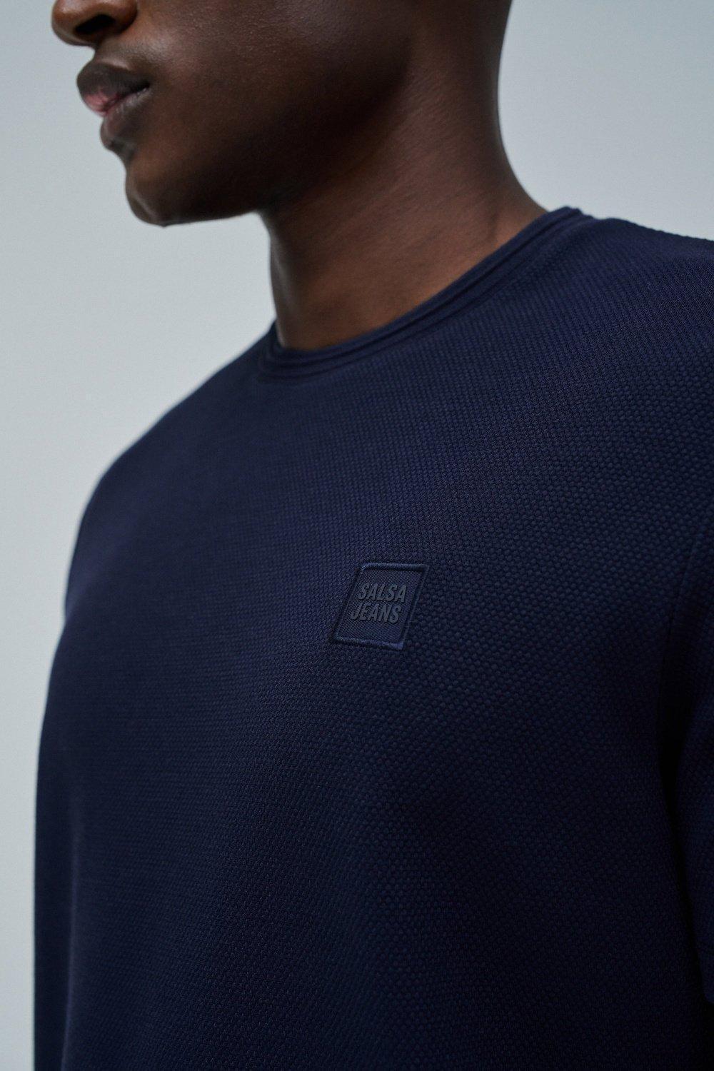 Blue T-Shirt With Texture, , large image number 4