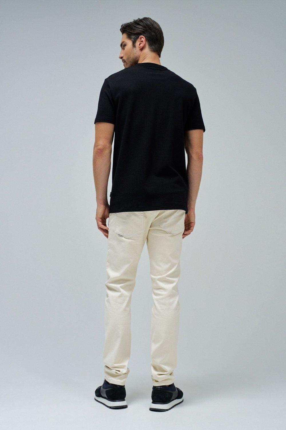 T-Shirt With Texture, Black, large image number 3