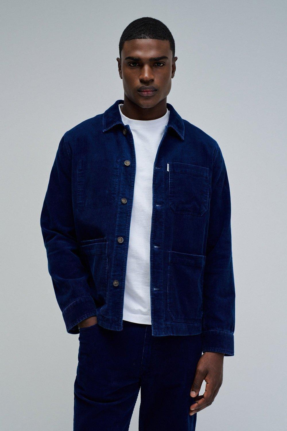 Overshirt In Corduroy, Navy, medium