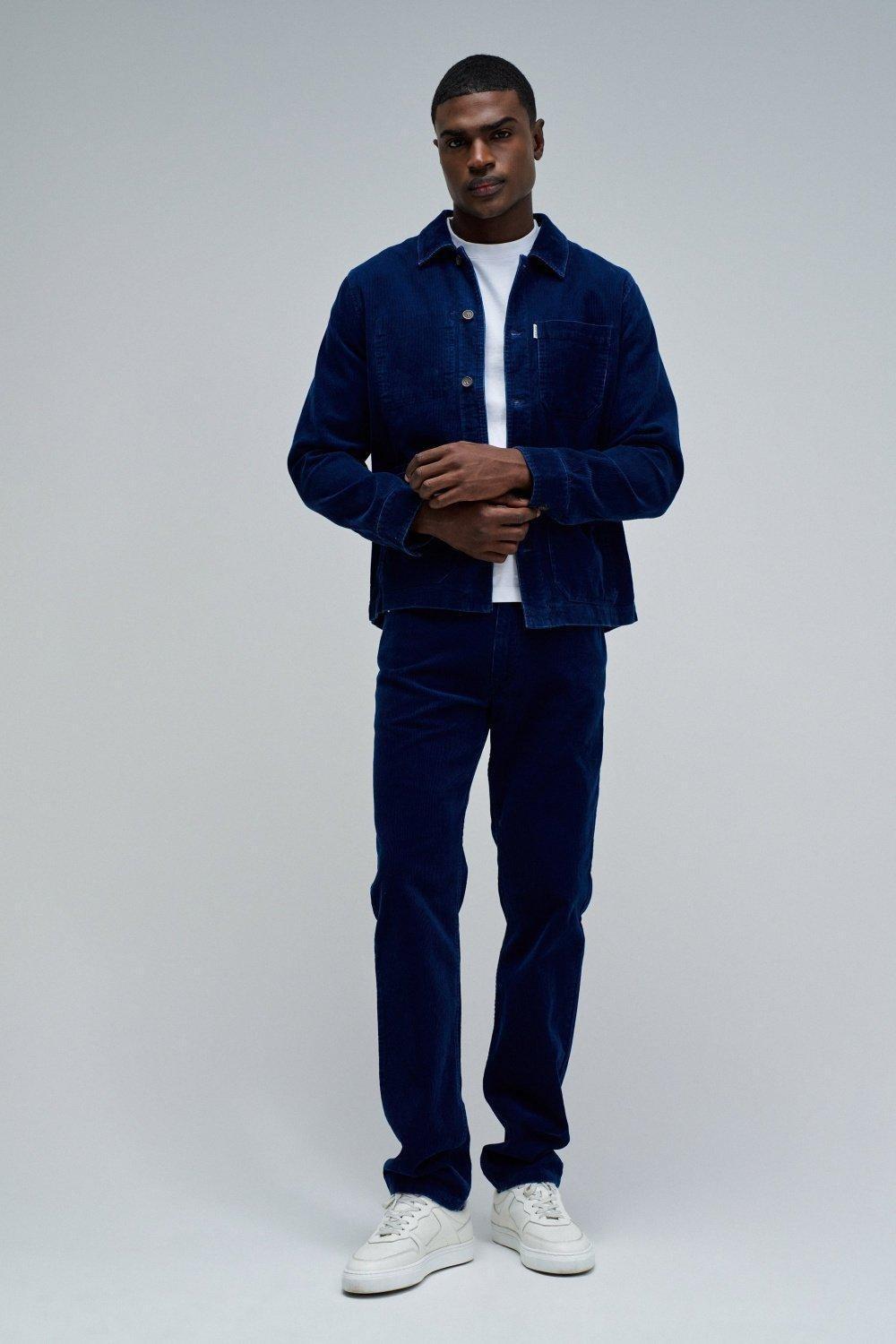 Overshirt In Corduroy, Navy, large image number 1