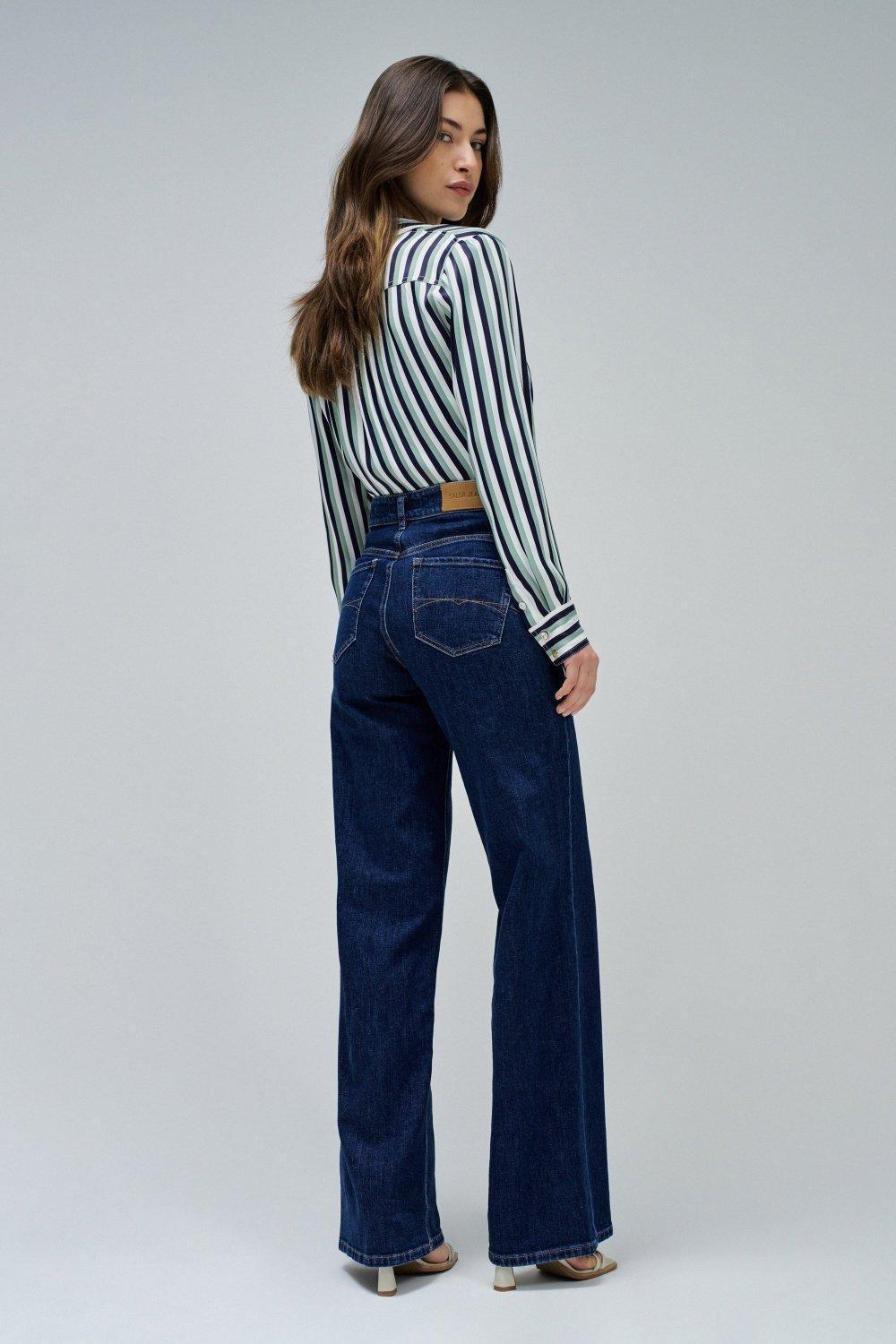 Jeans Faith Push In Wide, Navy, large image number 3