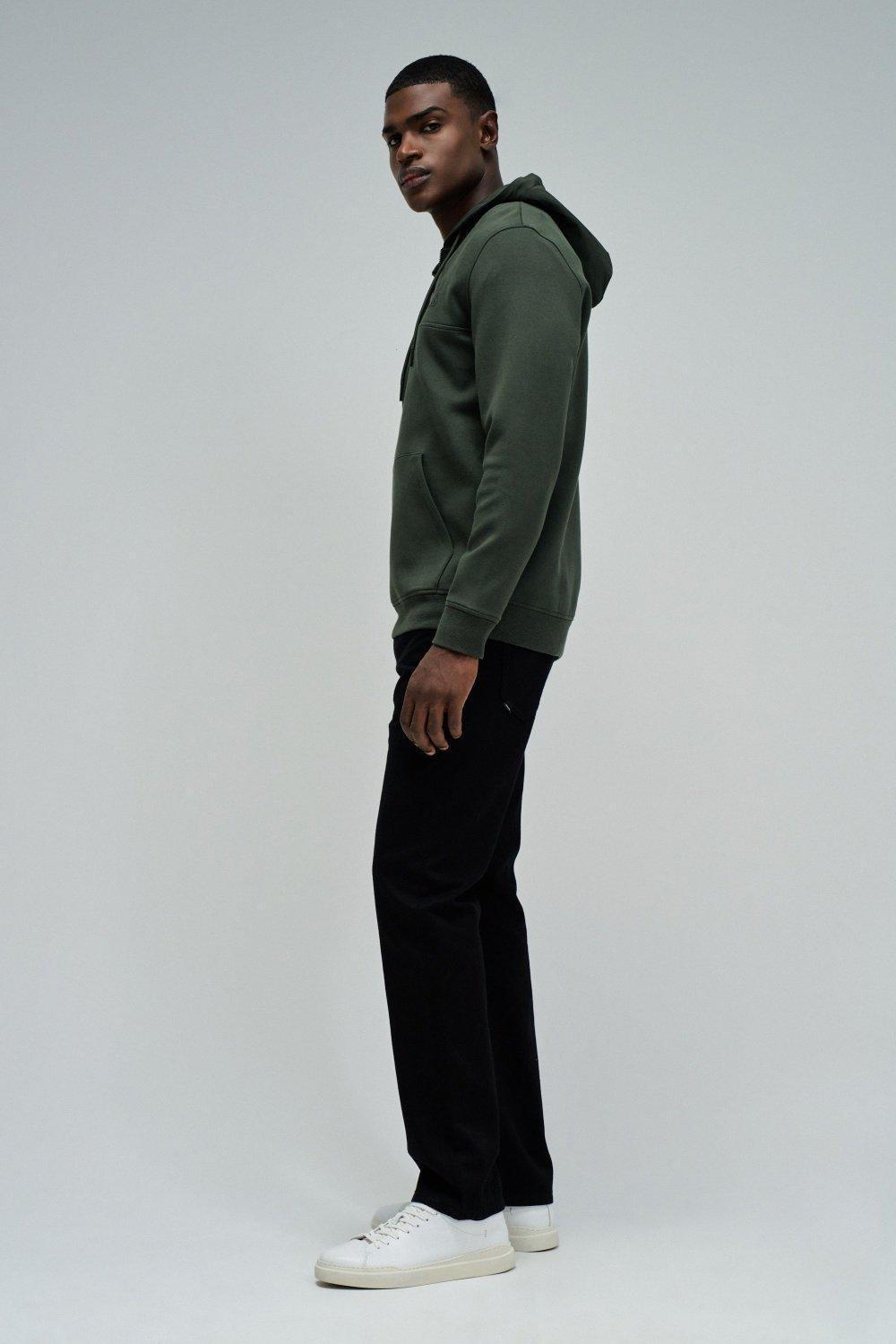 Hoodie With Zip, Green, medium