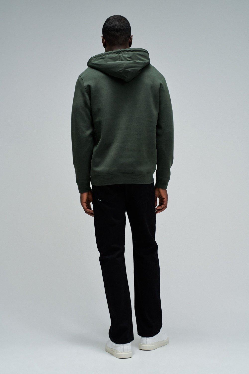 Hoodie With Zip, Green, large image number 3