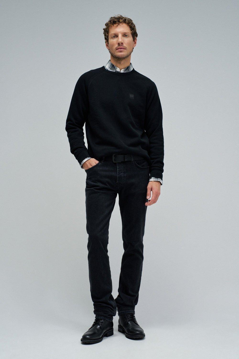 Sweatshirt With Branding, Black, medium