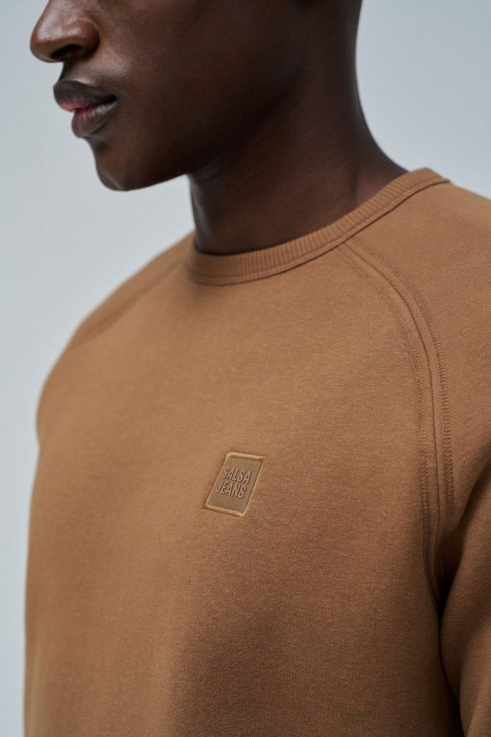 Sweatshirt With Branding, Brown, medium