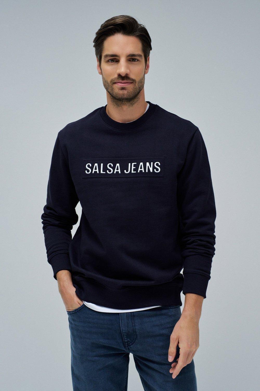 Sweatshirt With Branding , Navy, large image number 0