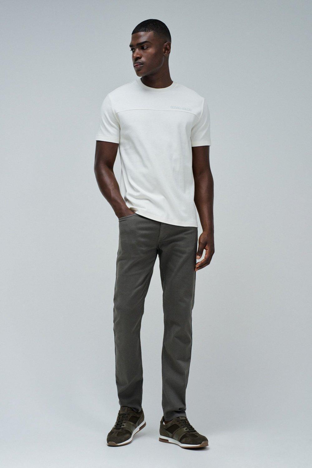 T-Shirt With Branding , Pearl, medium