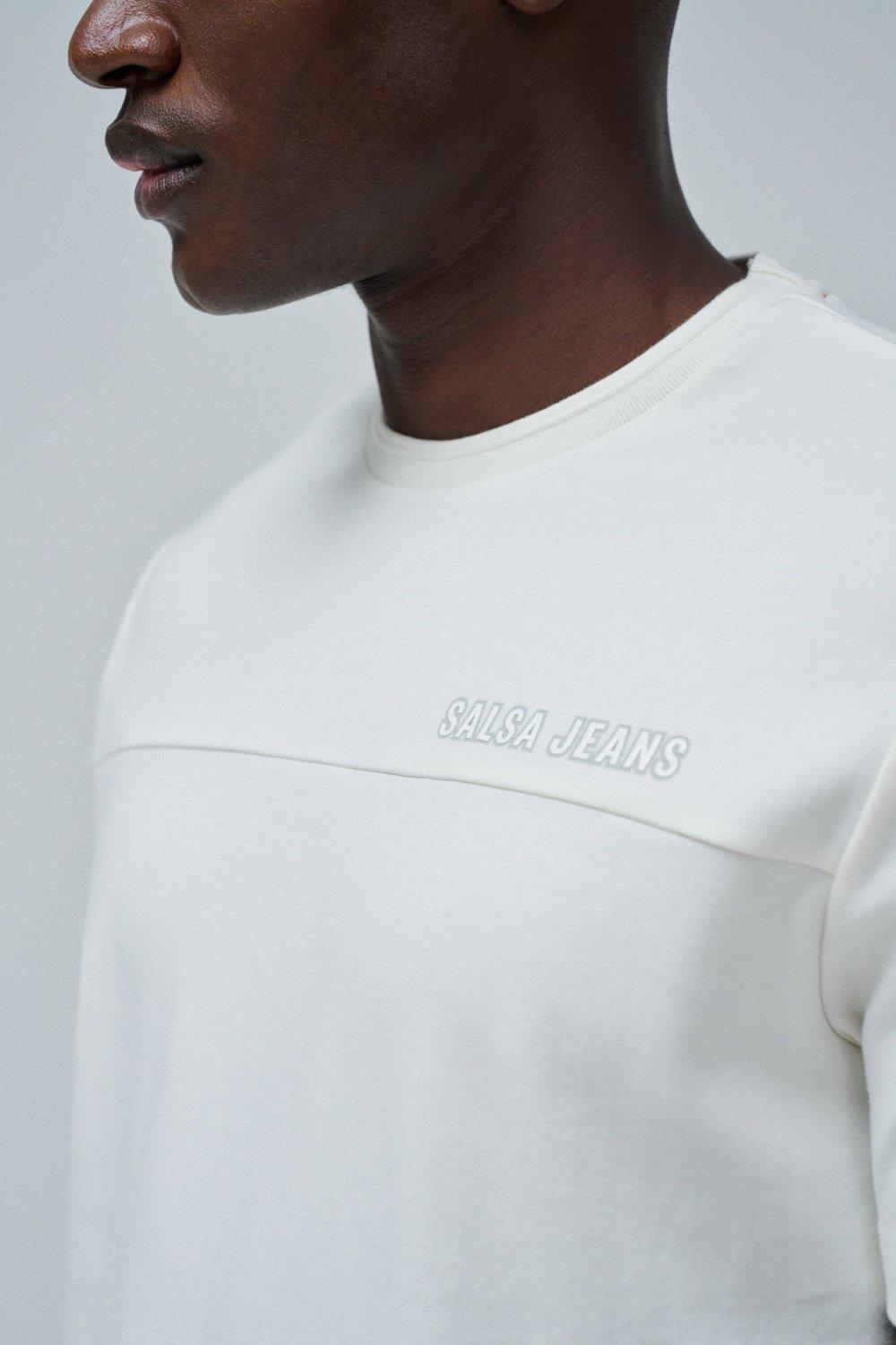 T-Shirt With Branding&nbsp;, Pearl, large image number 4