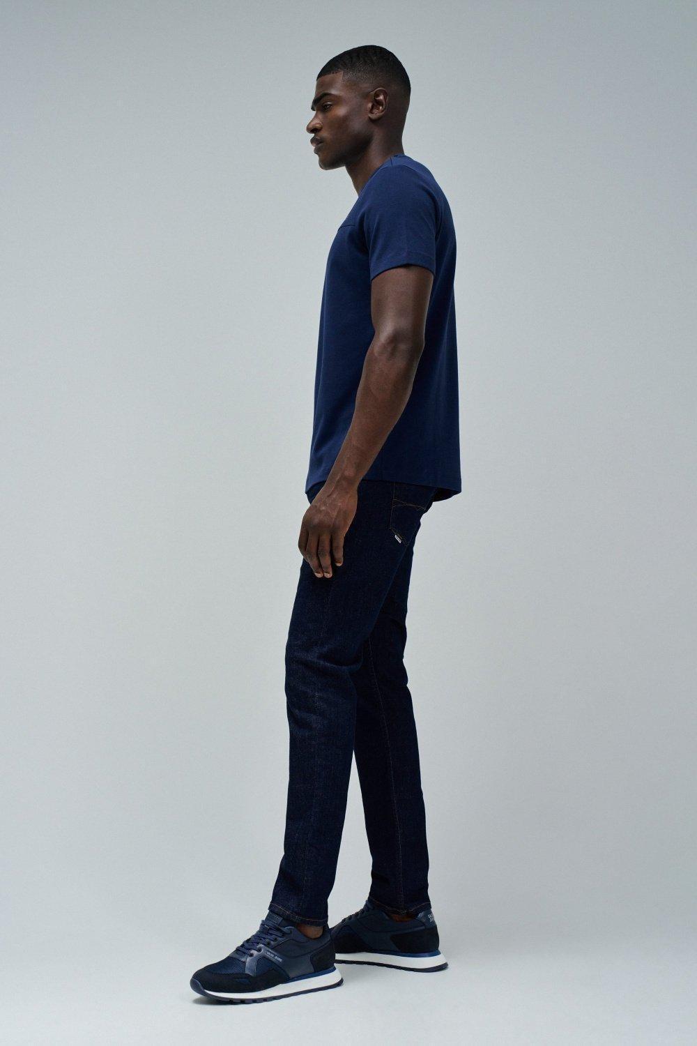 T-Shirt With Branding , Navy, large image number 2