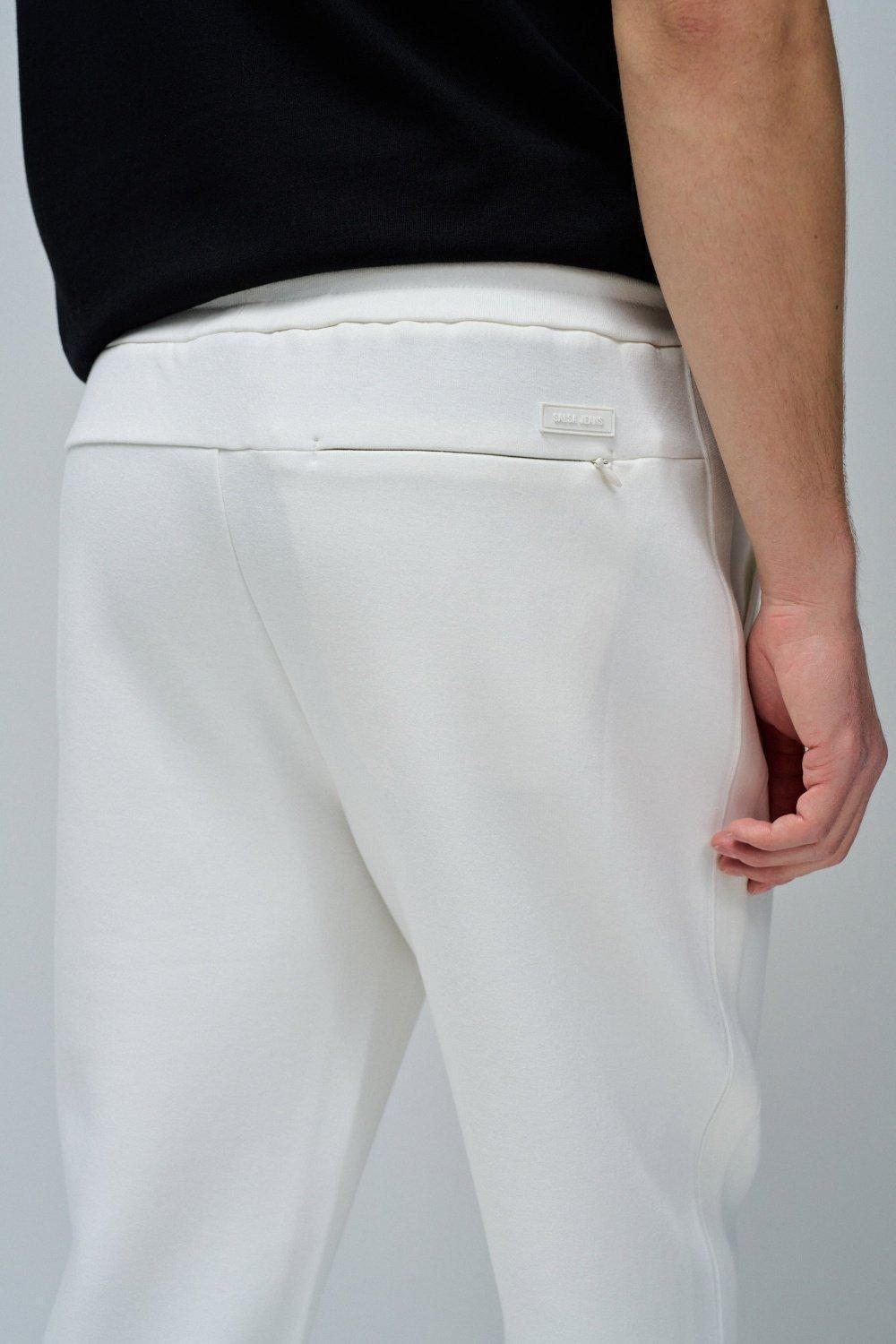 Scuba Interlock Joggers Mix Materials, Pearl, large image number 4