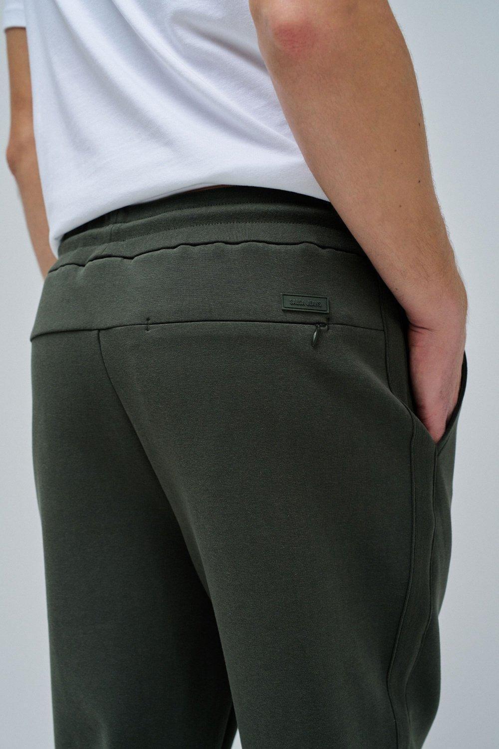 Scuba Interlock Joggers Mix Materials, Green, large image number 4