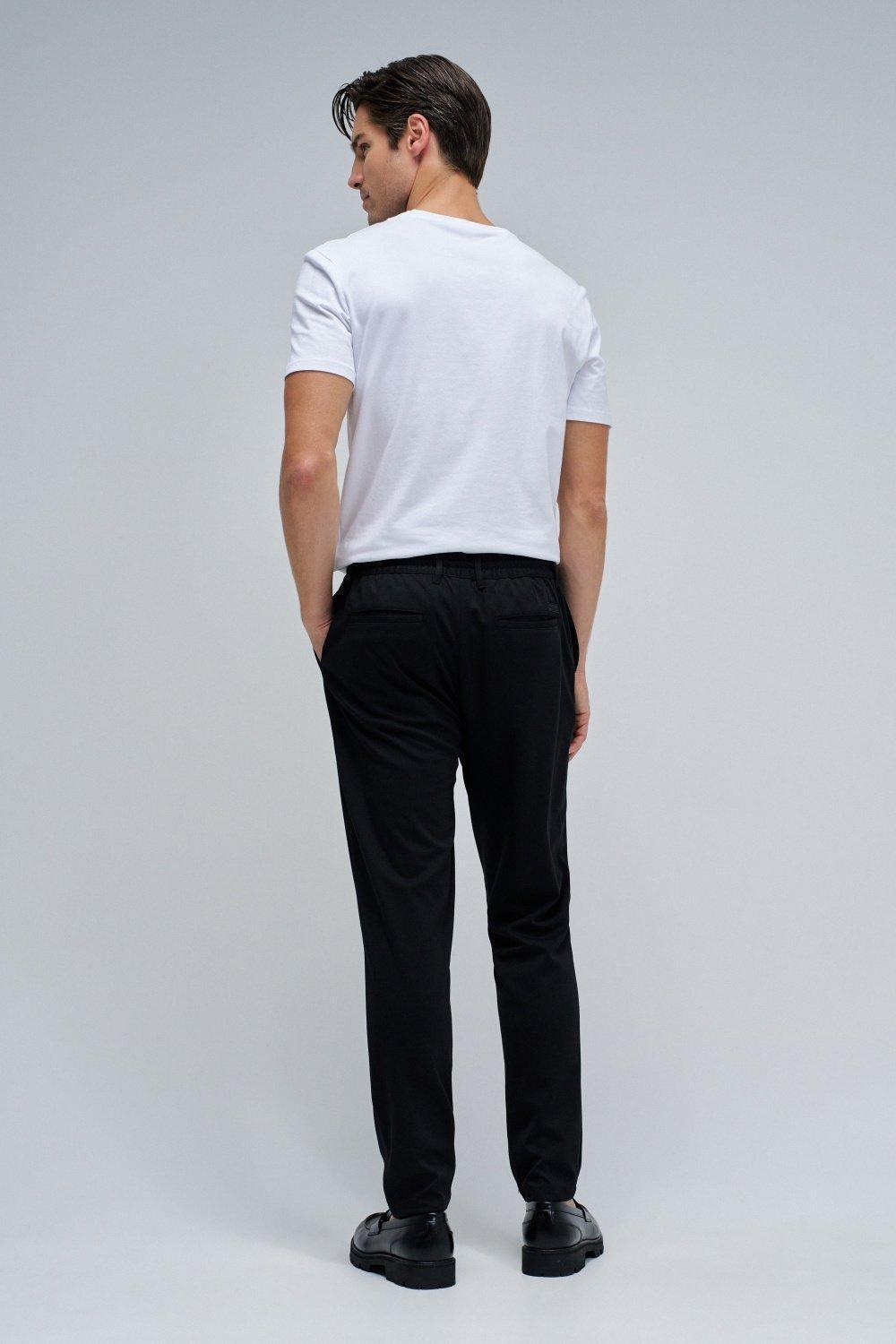 Interlock Drawstring Joggers, Black, large image number 3