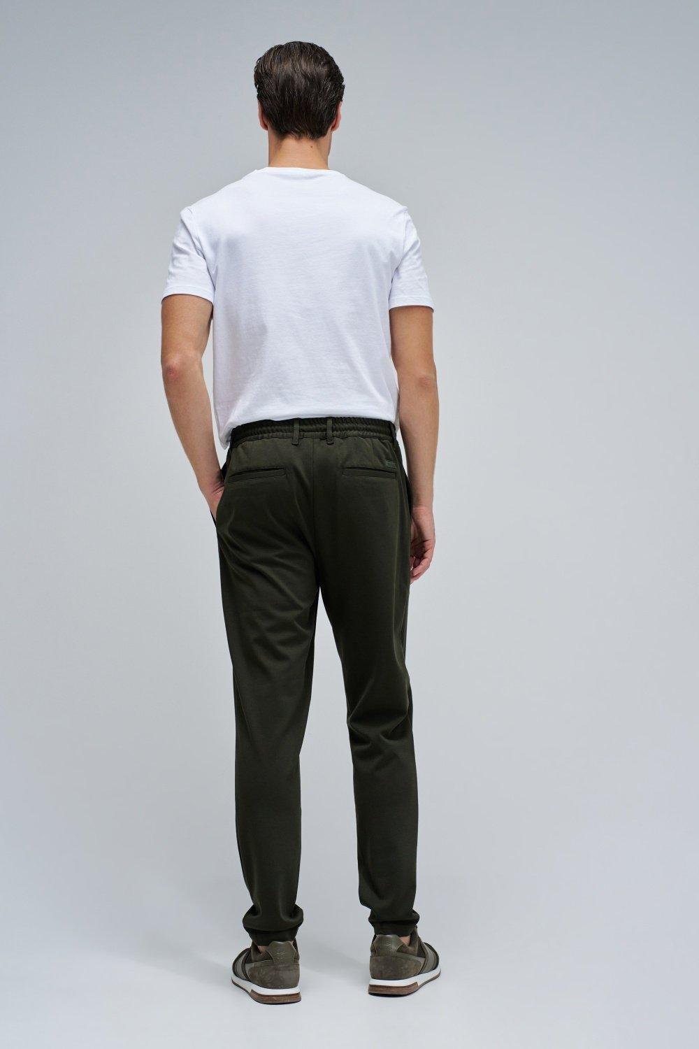 Interlock Drawstring Joggers, Green, large image number 3