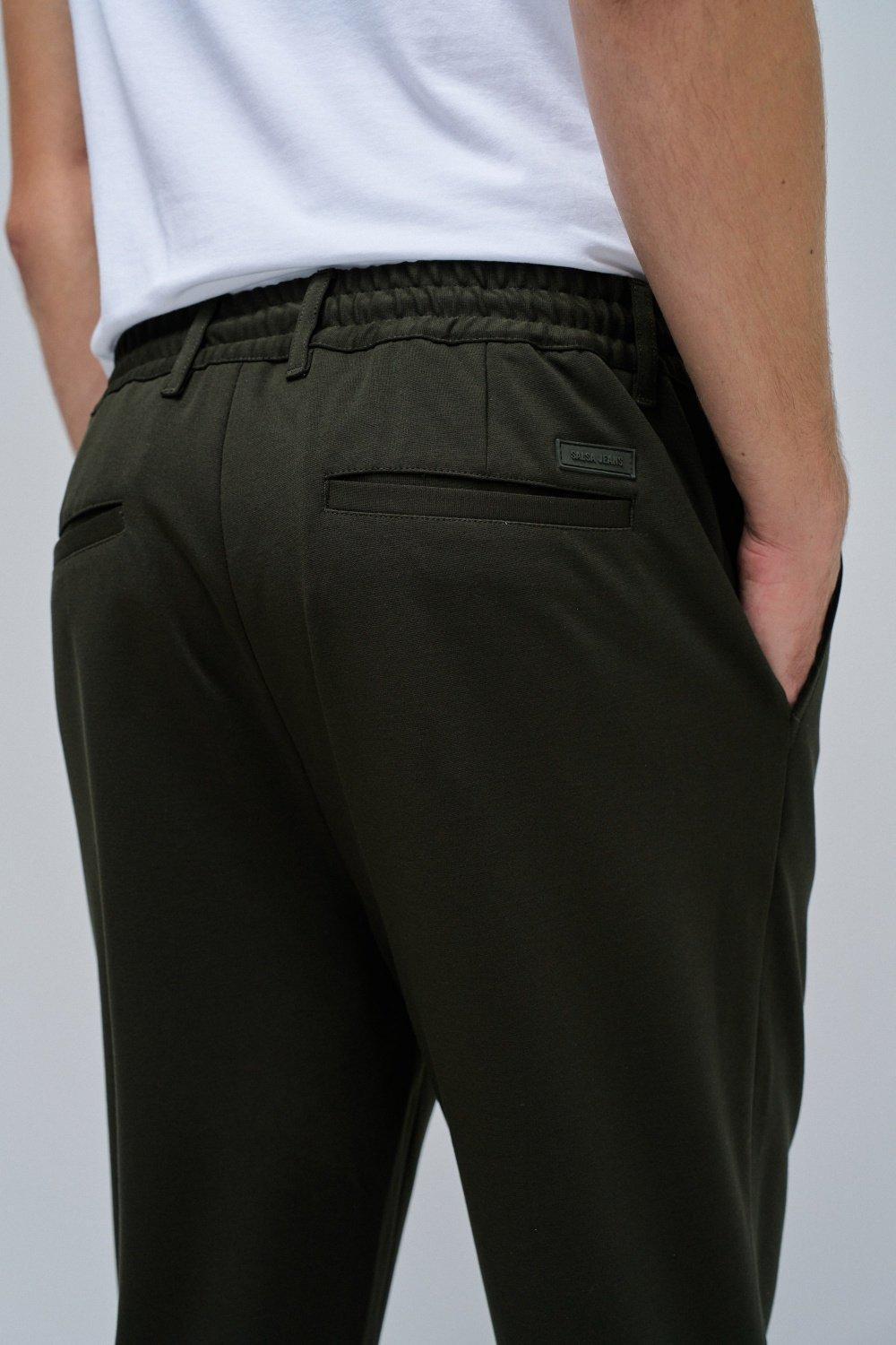 Interlock Drawstring Joggers, Green, large image number 4