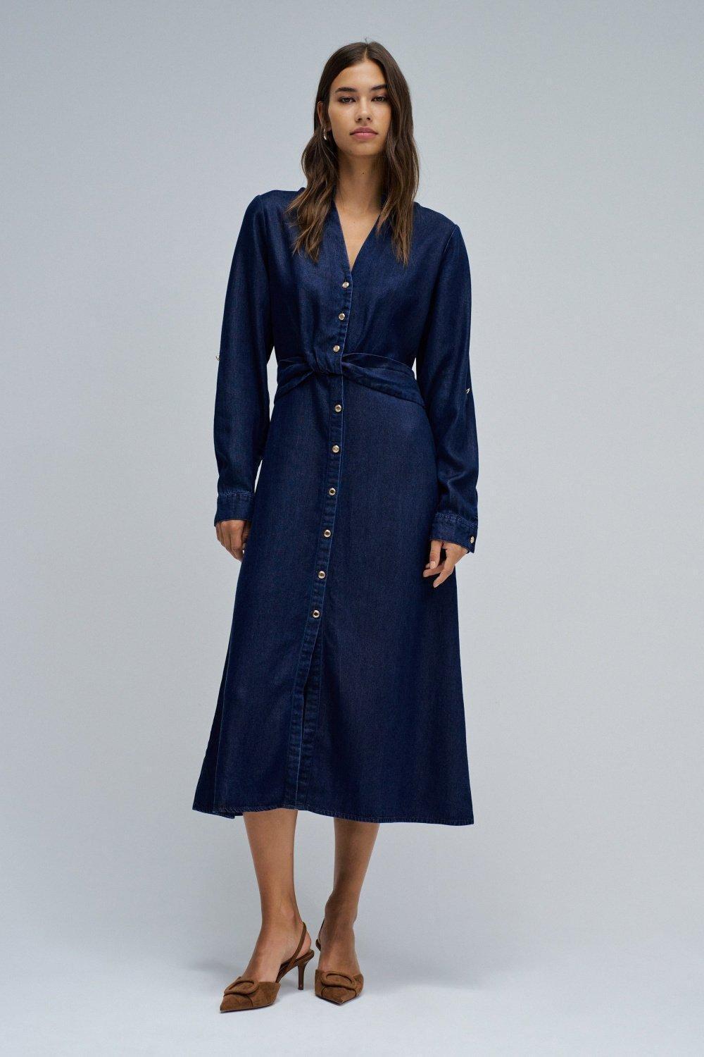 Dress In Lightdenim, Navy, large image number 1
