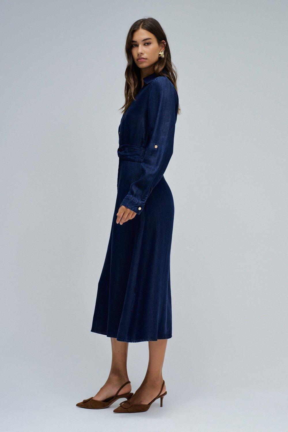 Dress In Lightdenim, Navy, large image number 2