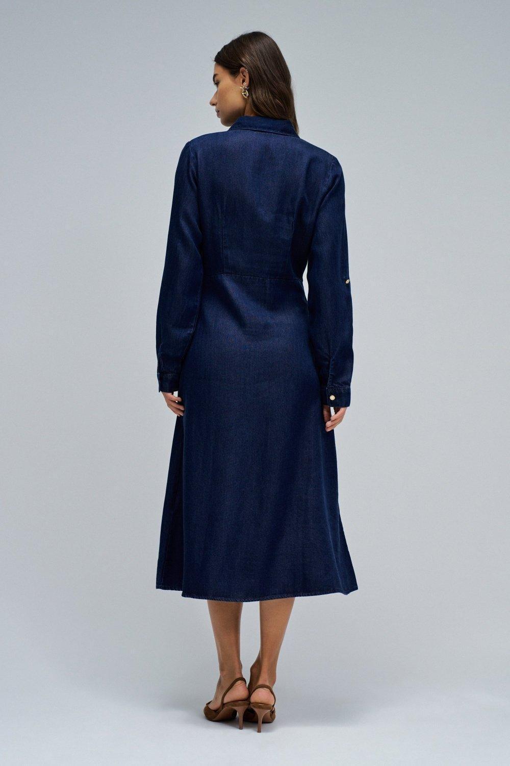 Dress In Lightdenim, Navy, large image number 3