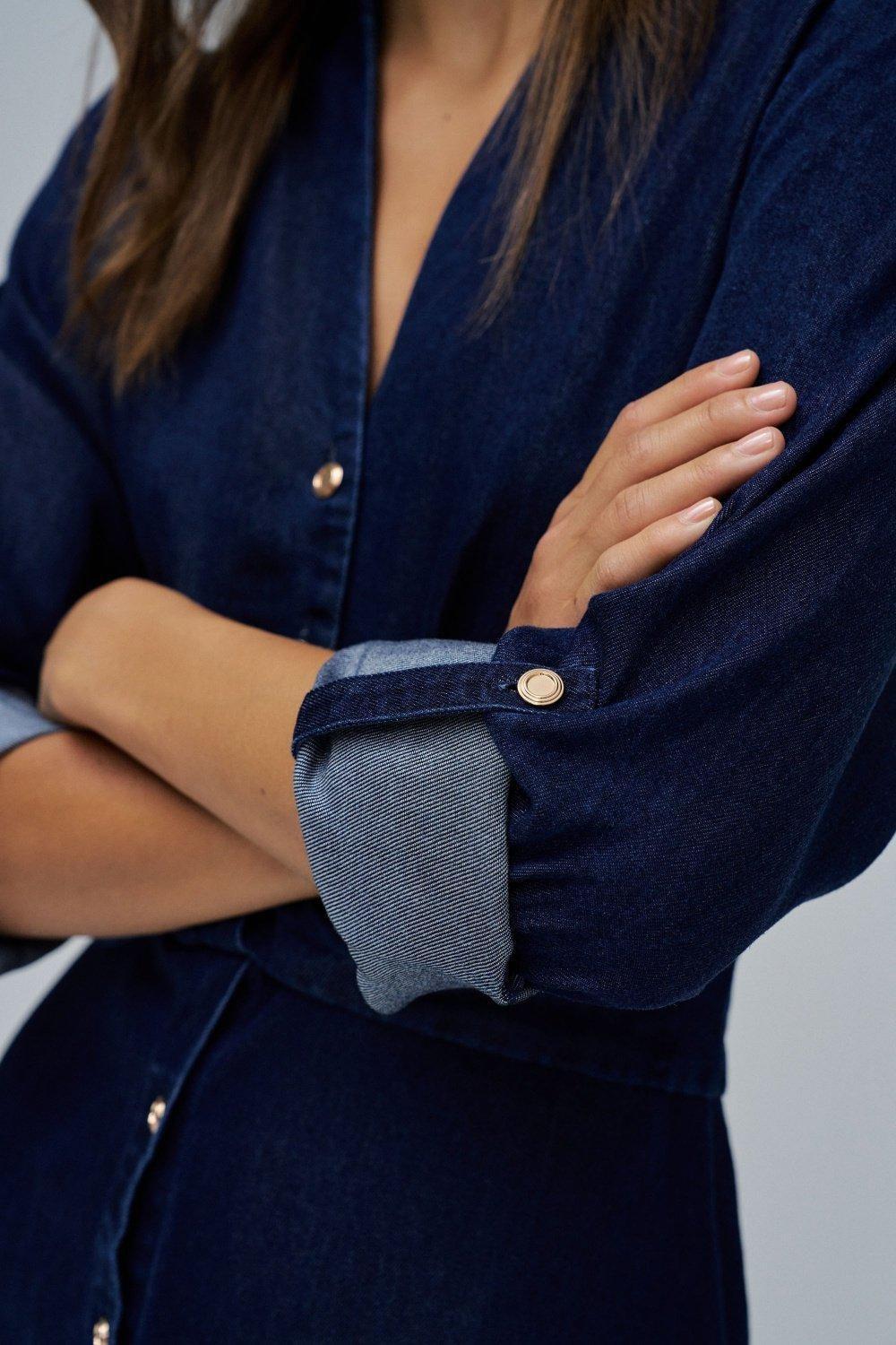 Dress In Lightdenim, Navy, large image number 4