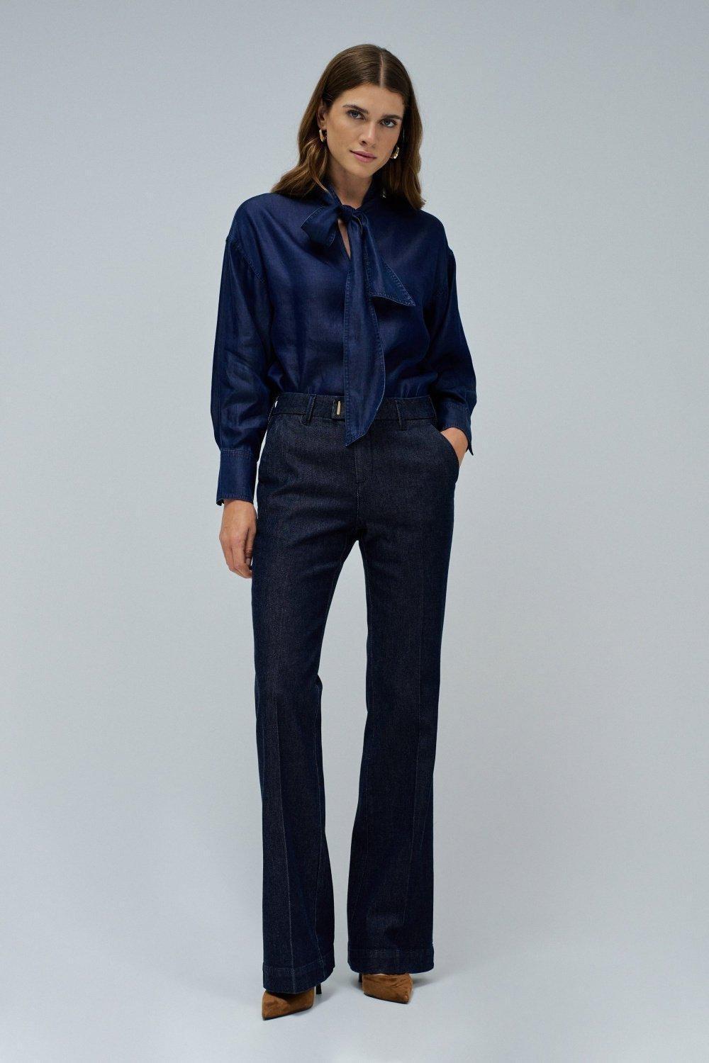 Lightdenim Blouse , Dark Blue, large image number 1