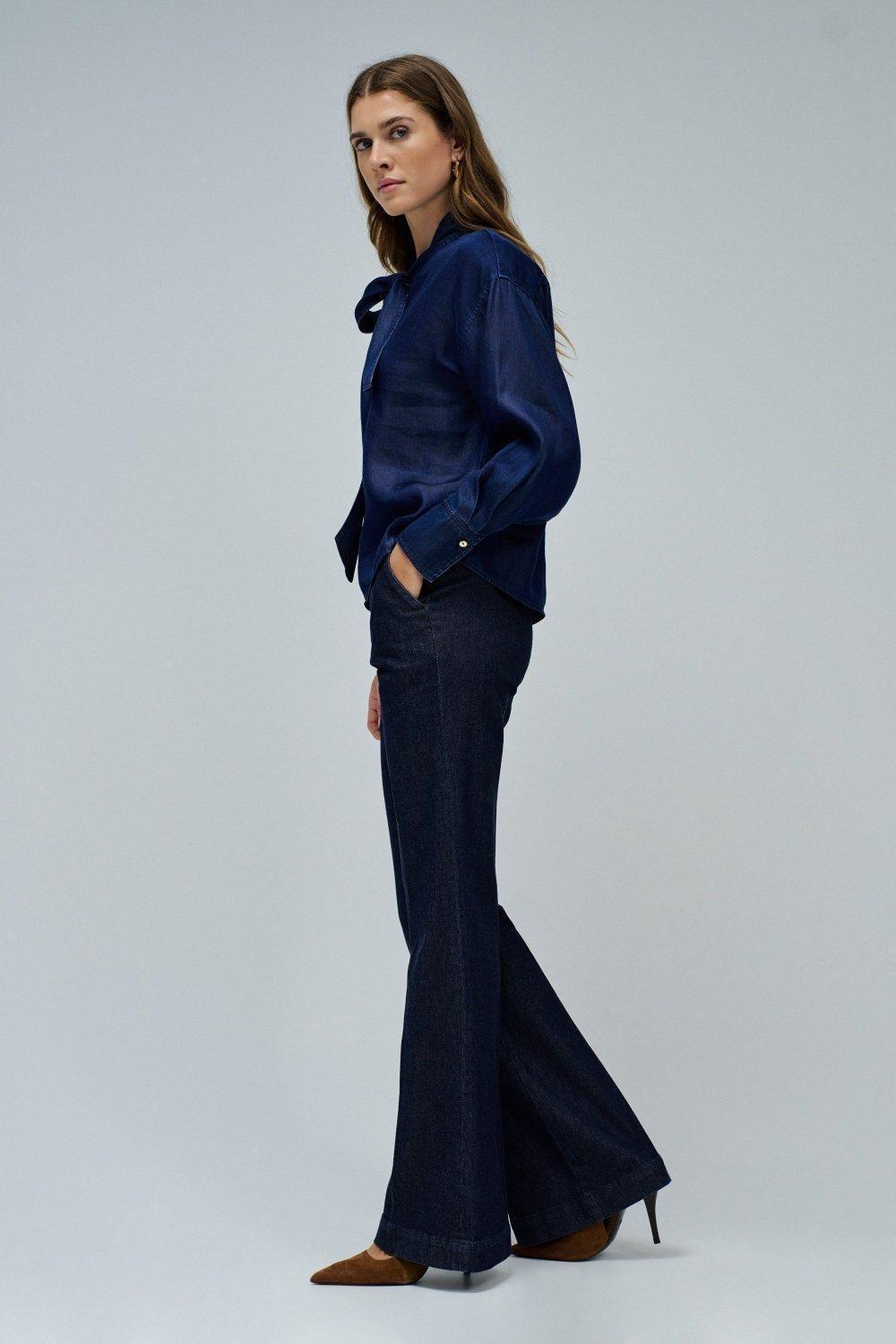 Lightdenim Blouse , Dark Blue, large image number 2