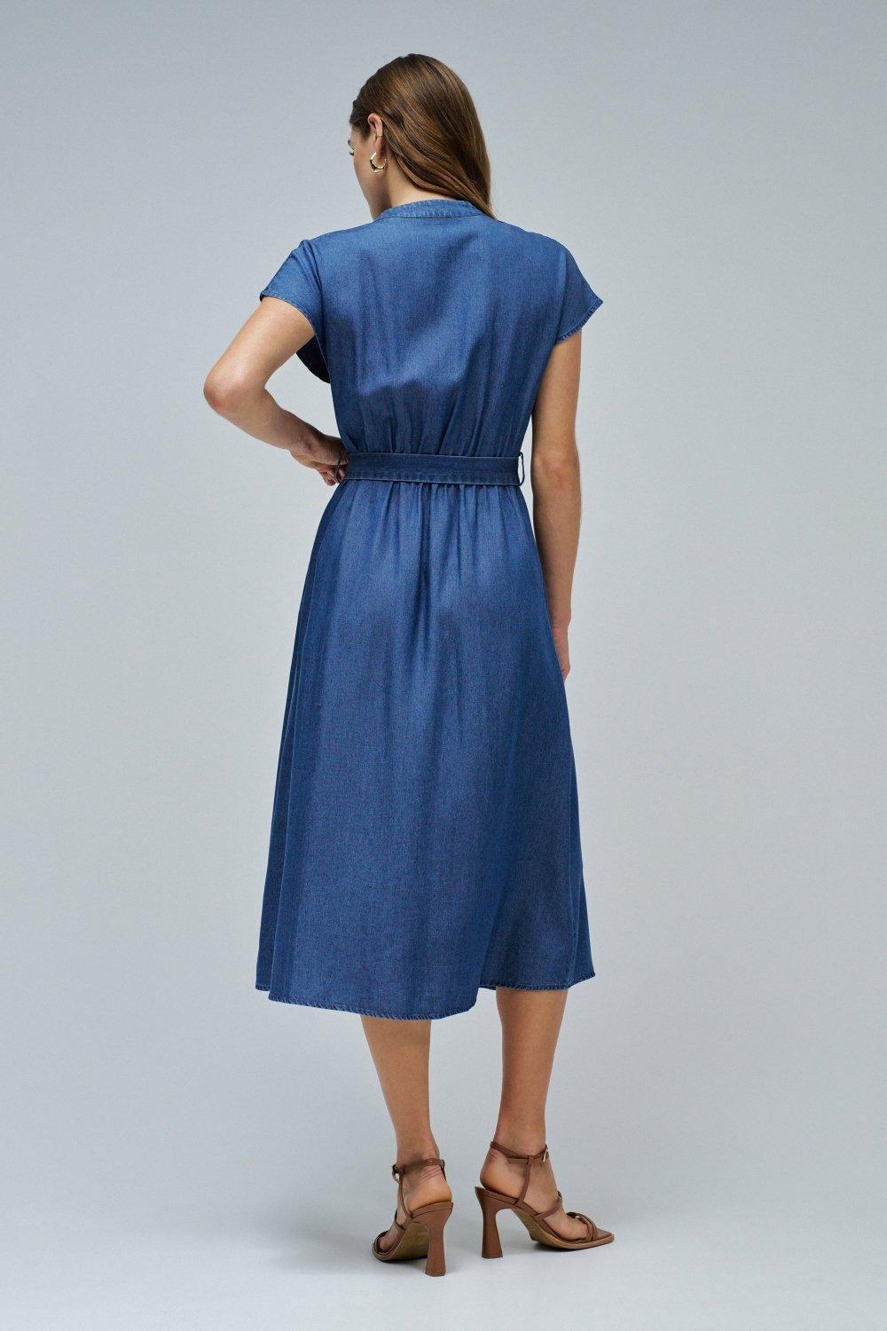 Dress In Light Denim&nbsp;, Blue, large image number 3