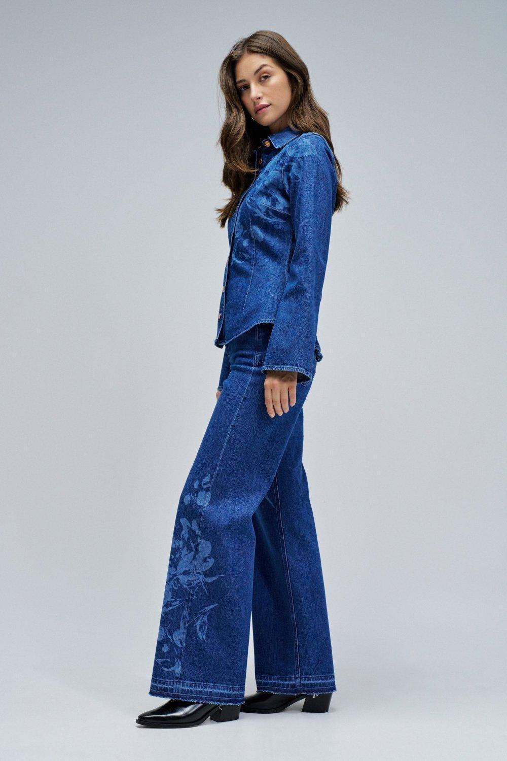 Denim Shirt, Navy, large image number 2