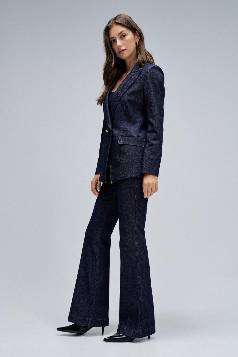 DARK BLUE DENIM BLAZER, , large image number 2