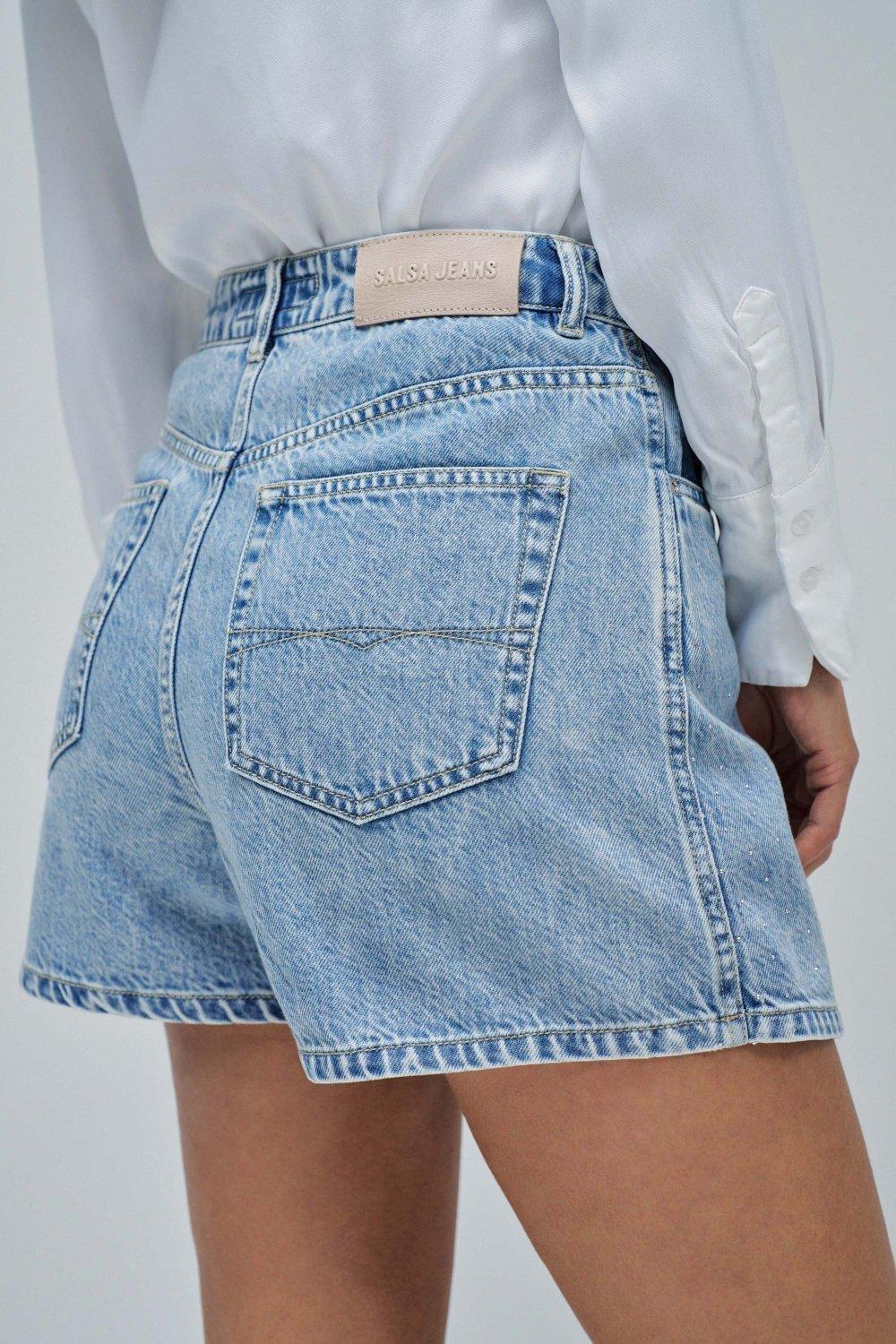Skort In Light Denim , Blue, large image number 4