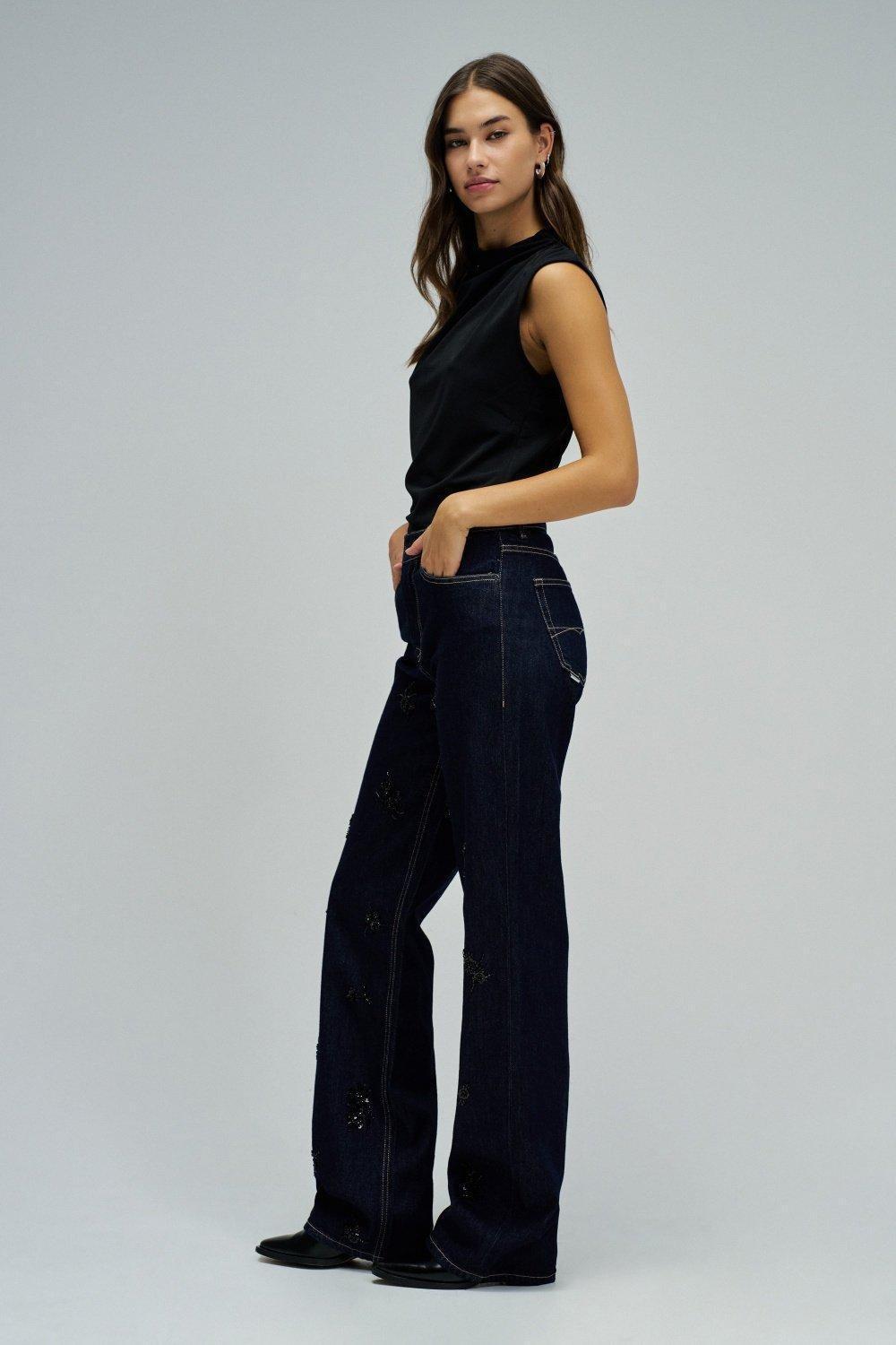 True Straight Jeans, Navy, medium