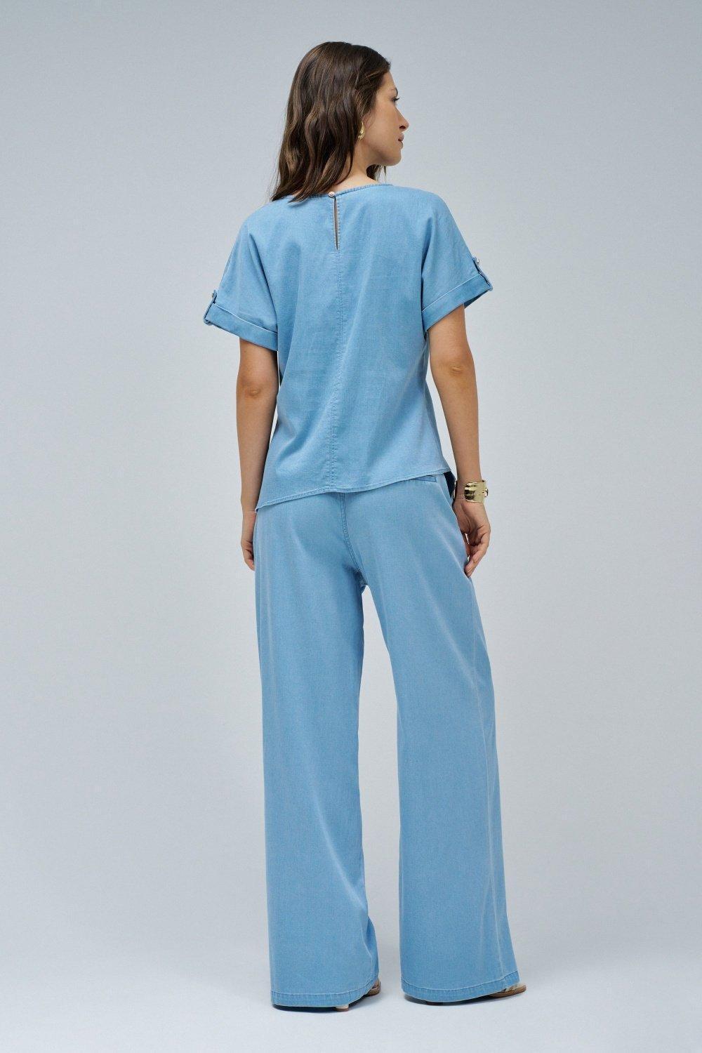 Light denim Blouse, Blue, large image number 3