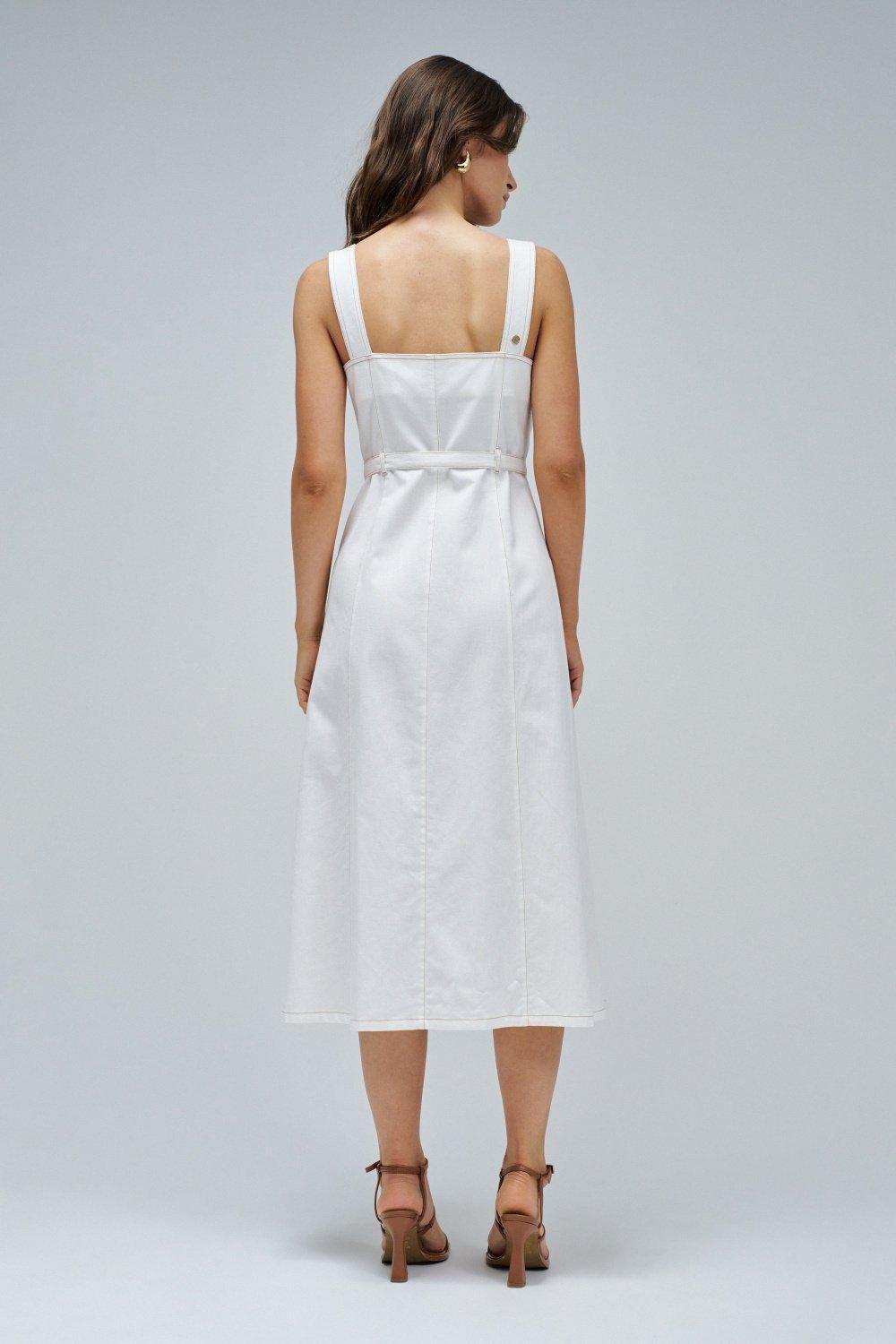 Midi Lightdenim Dress&nbsp;, Pearl, large image number 3