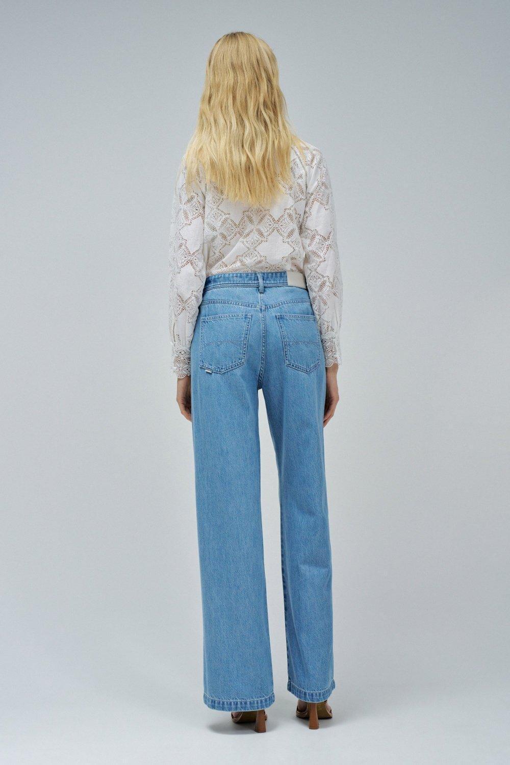 Wide Leg Jeans In Light denim, Blue, large image number 3
