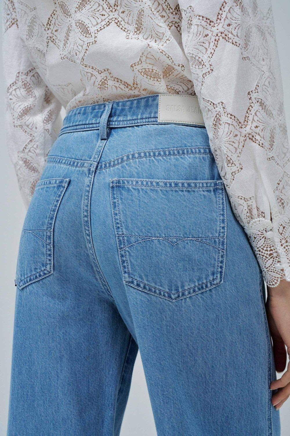 Wide Leg Jeans In Light denim, Blue, large image number 4