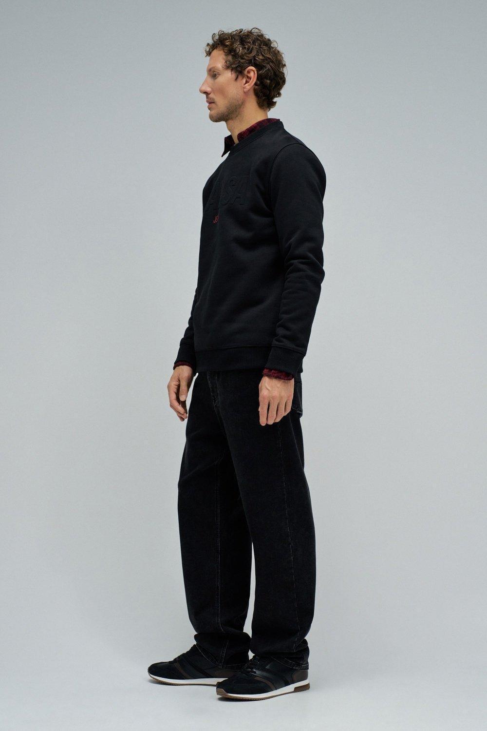 Sweatshirt With Branding, Black, medium